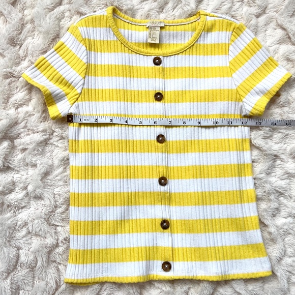 Forever 21 Girls Yellow and White Striped Shirt - Picture 12 of 14
